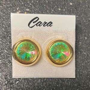 Cara 90s Gold and Iridescent Earrings
